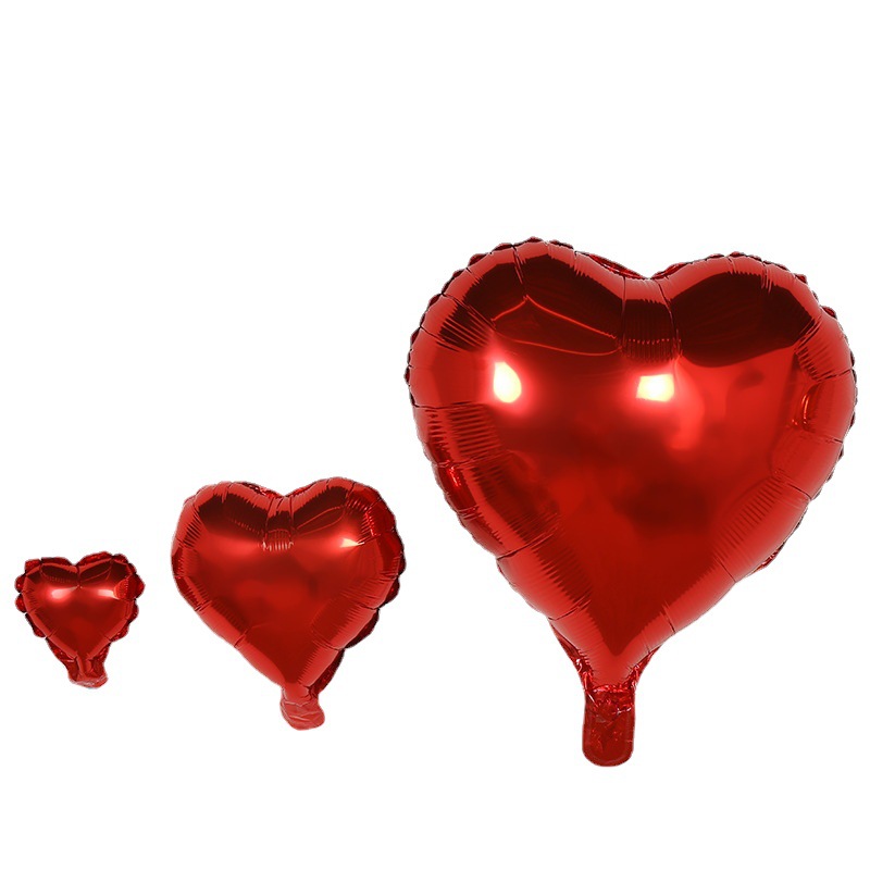 Heart-Shaped Aluminum Foil Balloon Love Aluminum Film Balloon Birthday Party Wedding Room Decoration Wedding Supplies Advertising Balloon Printing