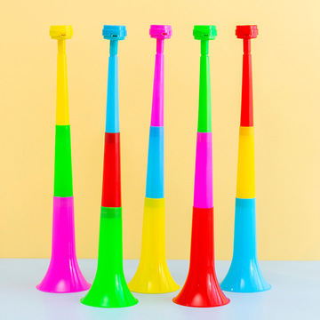 可伸缩三节大喇叭儿童吹奏乐器助威大号喇叭公园摆摊地摊塑料玩具