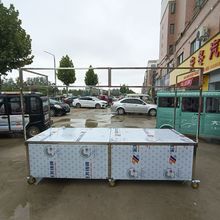不锈钢小吃车可折叠促销桌烧烤车烤串麻辣烫手推车地摊展台铁板车