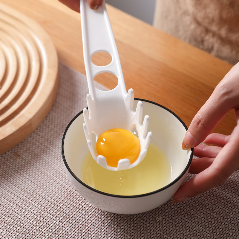 colander multi-functional pasta spoon household kitchen egg yolk separation spoon egg white separator porous creative egg fishing spoon