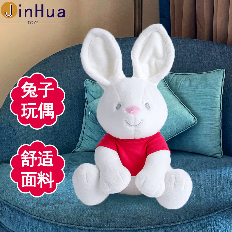 Online Celebrity Toy Rabbit Doll Wholesale Rabbit Year Mascot Doll Children Toy Girl Toy Printed Logo
