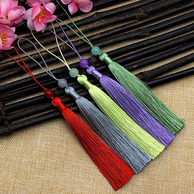 12cm带珠穗子 流苏 刺绣团扇 扇子吊穗汉服书签流苏穗子-阿里巴巴