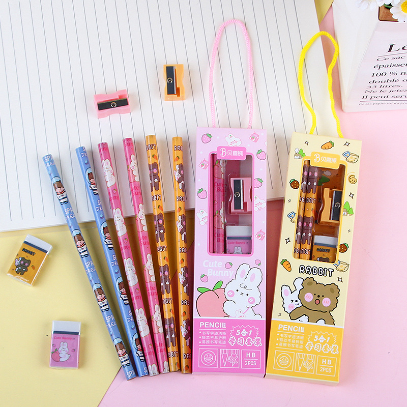 Pupils' Pencil Prize Opening Graduation Season Gift Kindergarten Birthday Hand Gift Portable Stationery Suit Gift Box