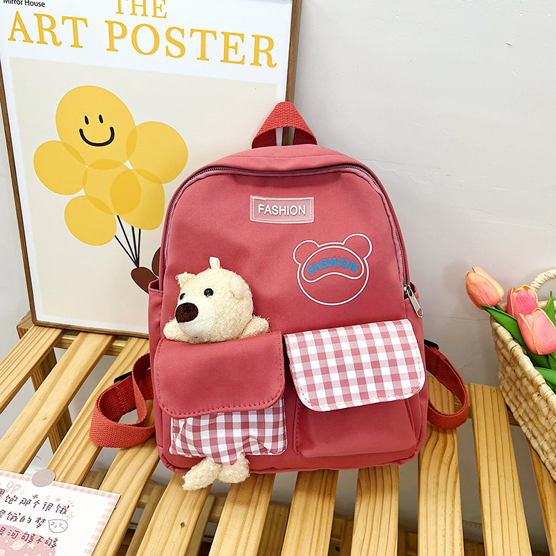 New Bear Children's Bags 2023 Summer Sales Cartoon Bear Children's Backpack New Large Wholesale