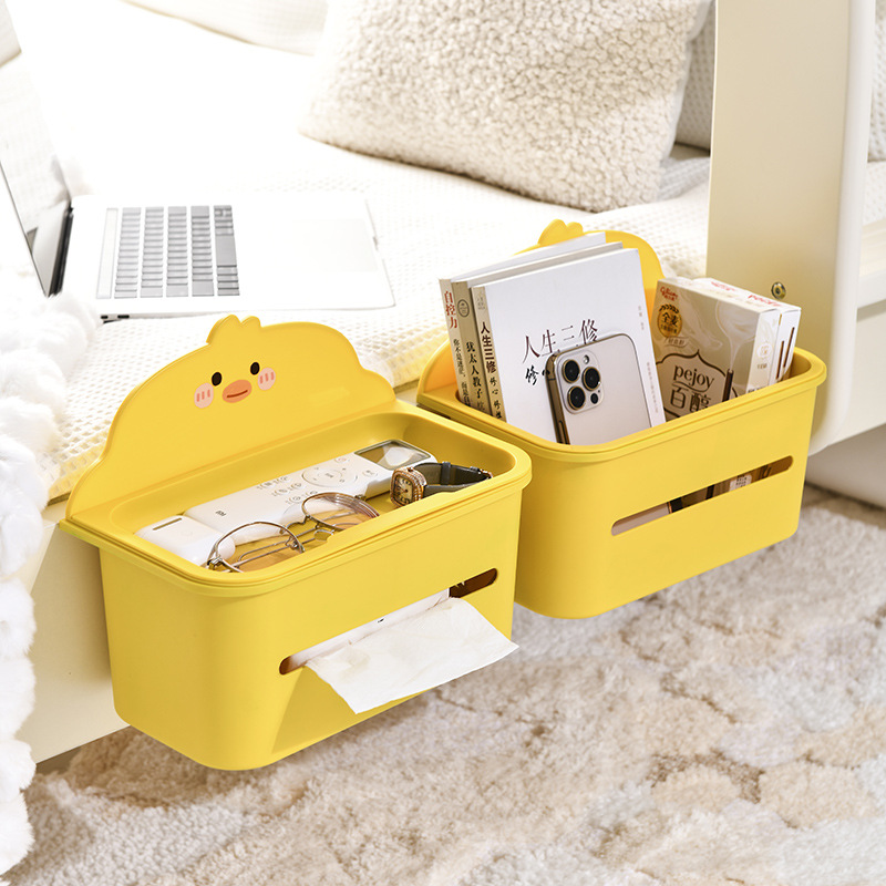 Good-looking Punch-Free Wall Hanging Storage Box Cartoon Bedside Storage Box Multifunctional Bedside Storage Box 0652-9