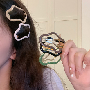 网红抓夹高级复古金属后脑勺盘发夹子头饰女鲨鱼夹发量多气质发饰