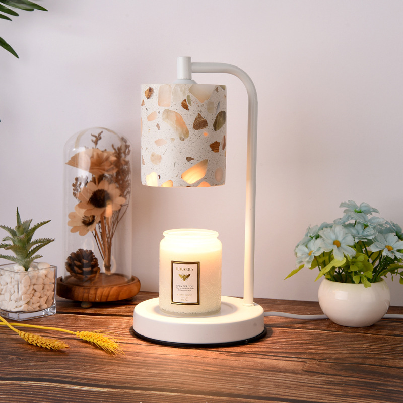 Cross-Border New Arrival Bedroom Atmosphere Table Lamp Home Decoration Diffuse Timing Melting Candle Lamp Fragrance Lamp Amazon Melting Wax Lamp