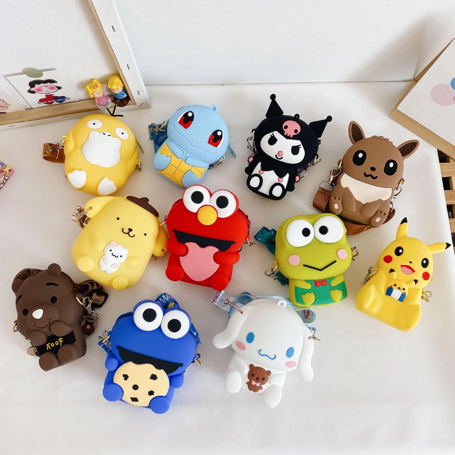 儿童包包小女孩硅胶斜挎包可爱小潮包卡通男童零钱包时尚公主小包