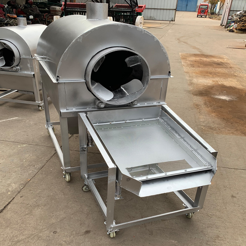 全自动小型炒芝麻机器 燃气糖炒板粟机 500斤花生瓜子炒货机