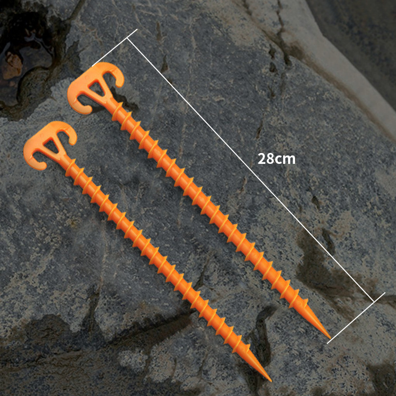 户外露营野营登山帐篷地钉帐篷配件塑料地钉营地野餐钉28cm防风