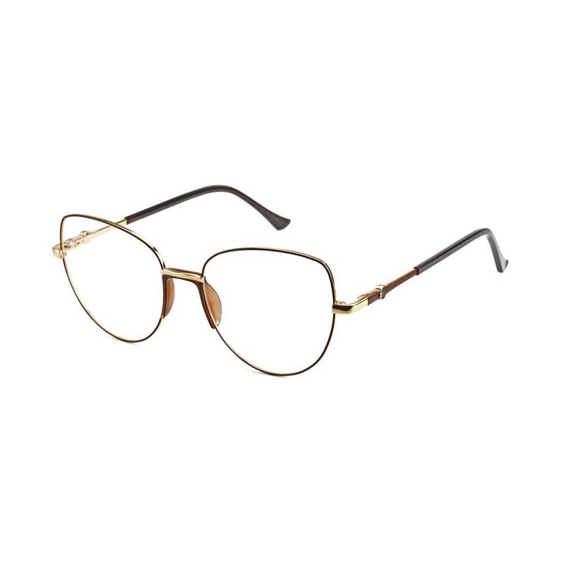noctune 外贸淑女款金属猫眼形光学眼镜框近视架时尚风格 0702