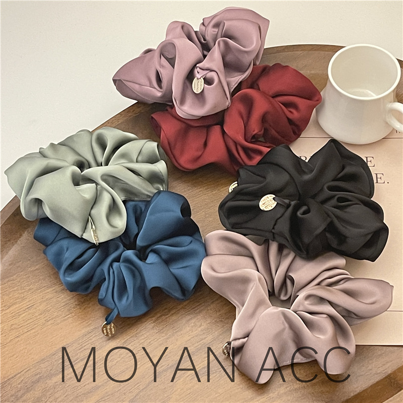 High-Grade High-Quality Satin Large Intestine Hair Band Temperament Intestine Circle Korean Style Hair Ties/Hair Bands Simple Headband Women's Headdress