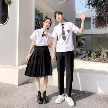 高中生班服夏季学院风初中小学生运动会朗诵演出服毕业季校服套装