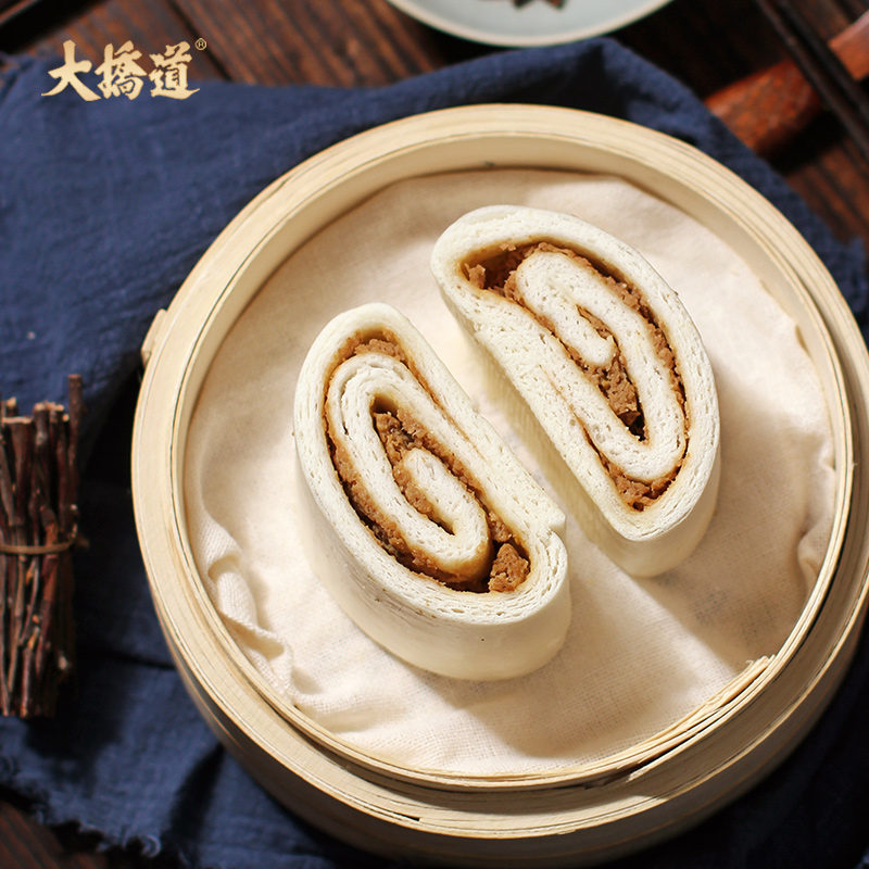 天津特产美食肉龙大桥道老北京肉笼速食肉花卷馒头速冻面食肉包子