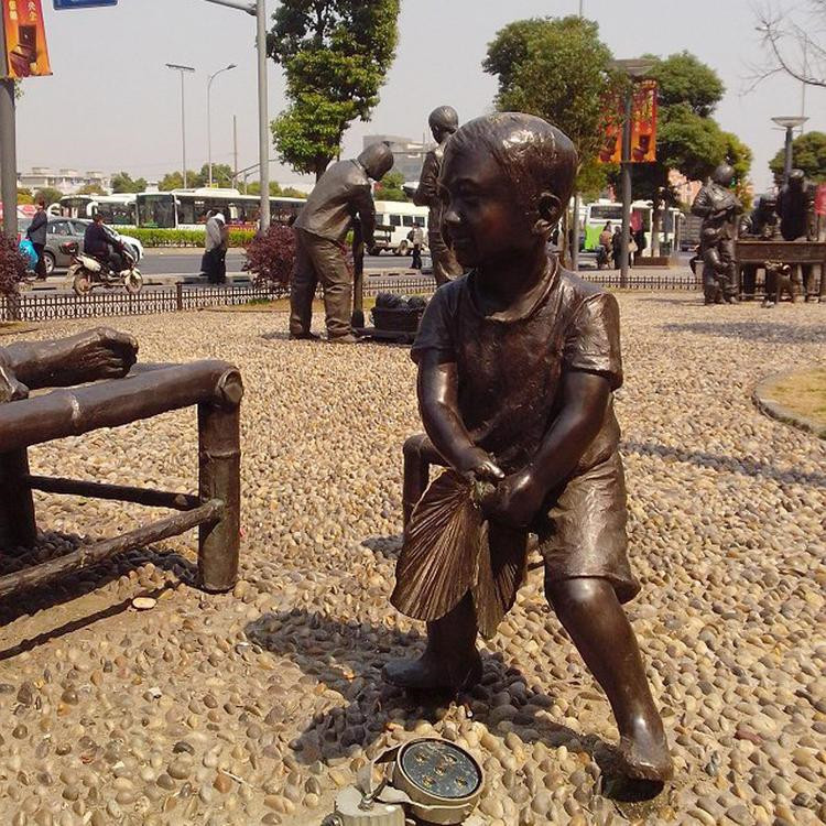 景观雕塑 街头民间民俗铸铜人物小品雕塑园林街头景观摆件-阿里巴巴