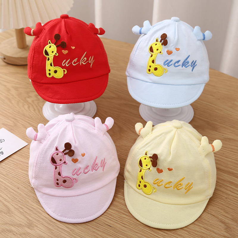 Children's Hat Babies' Peaked Cap Small-Month 0-3-6 Months Cartoon Baby Sunhat Newborn Hat