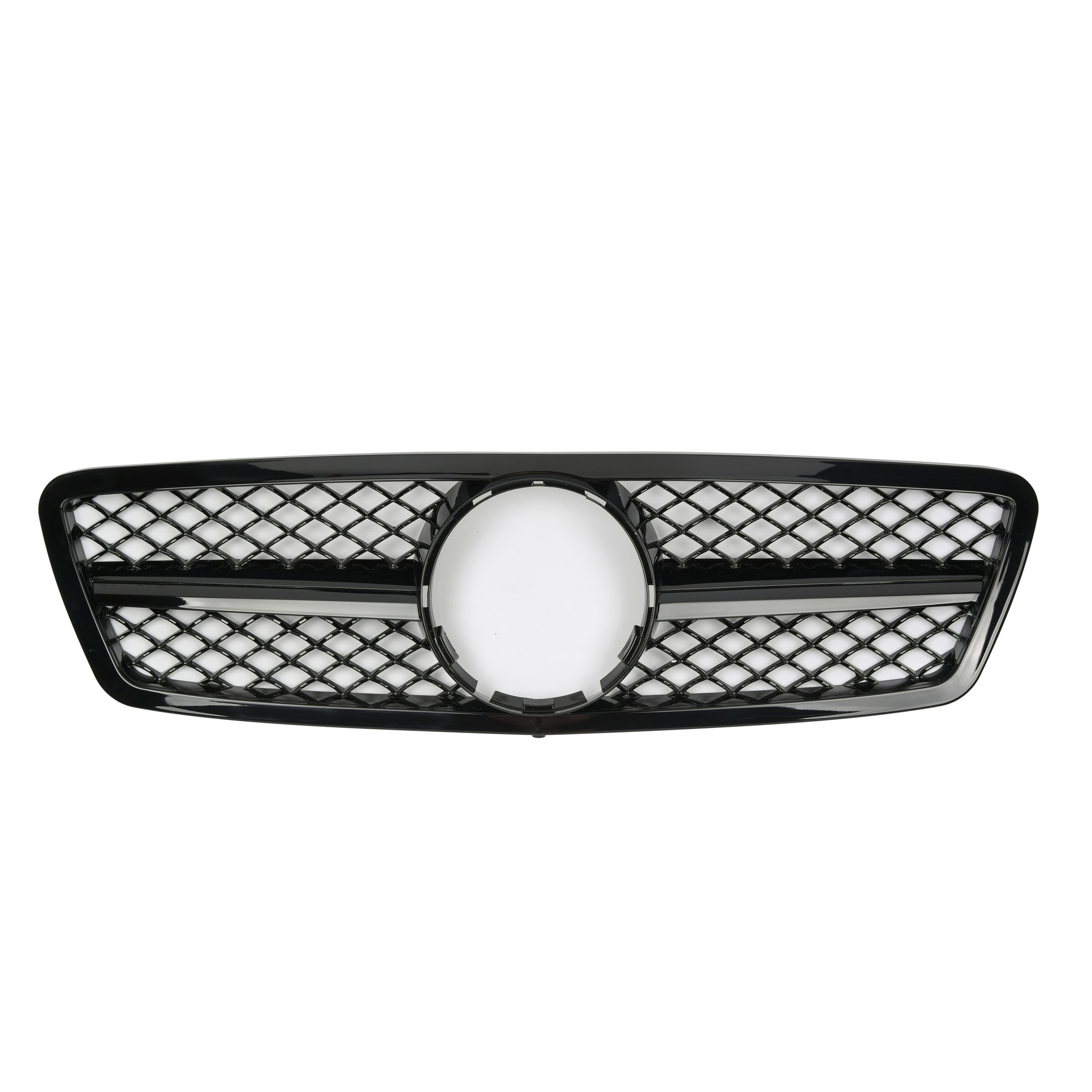 适用于奔驰c级w203中网改装一杠款amg汽车配件电镀中网进气格栅