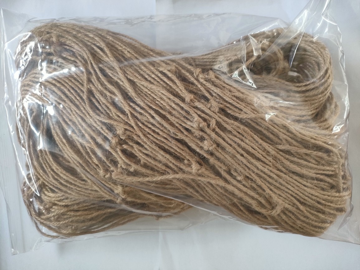 Foreign Trade Direct Supply Source Manufacturer Plant Climbing Net Hemp Cord Net Square Hole Hemp Cord Net 2mm Rope Thick 2M X5 M