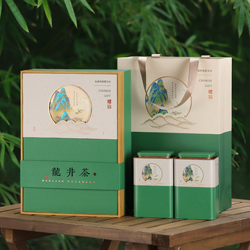 2024年新款龙井茶叶空礼盒高档礼盒装精致好礼绿茶包装空盒批发