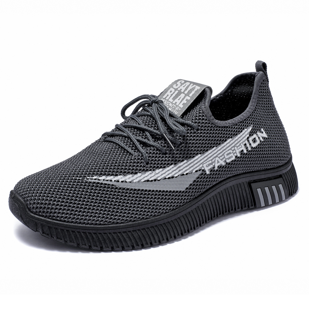 Men's Shoes Summer 2023 New Versatile Men's Walking Shoes Casual Sports Breathable Flying Woven Shoes Trendy Shoes Men's Cross-Border