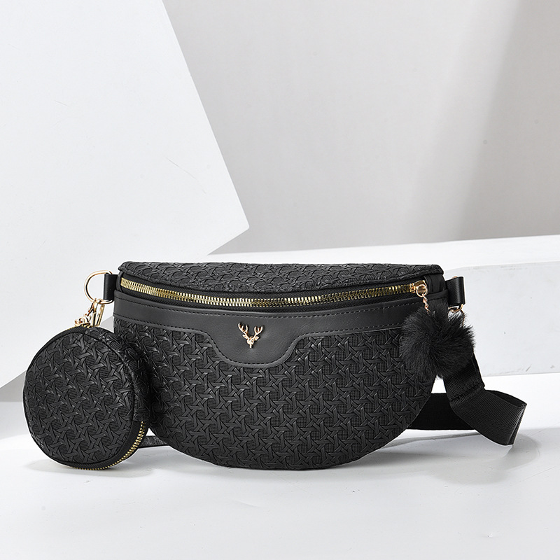 Foreign Trade Super Hot Chest Bag Women's Bag New Korean Style Fashionable Stylish Women's Letter Waist Bag Wide Shoulder Strap Disco Dancing Small Bag