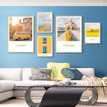 北欧风格客厅装饰画现代简约沙发背景墙壁画卧室餐厅创意组合挂画