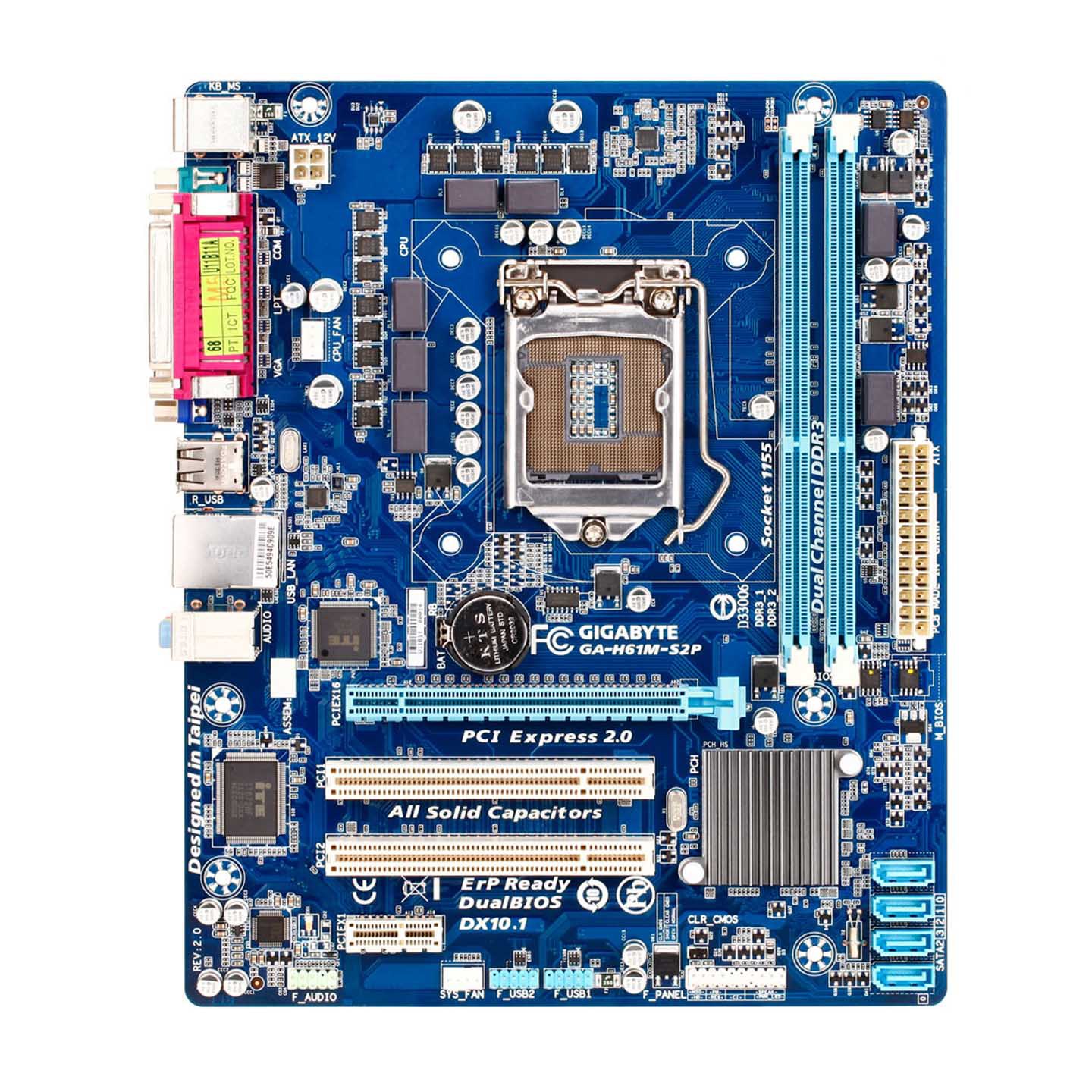 适用技嘉ga-h61m-s2ph主板 1155针 内存ddr3 micro atx板型