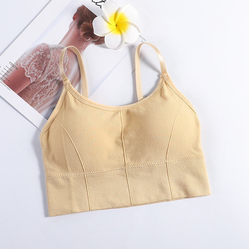 Seamless Beauty Back Camisole Tube Top Tube Top Bra Women's Base Girl Integrated Anti-Exposure Thin 646