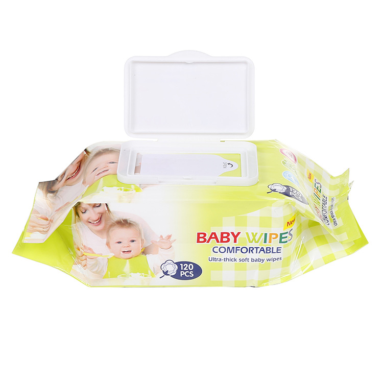 Newborn Hand and Mouth Wipes 120 Pieces Soft Baby Wet Tissue Wipe the Butt Clean Skin-Friendly Non-Piercing Wipe