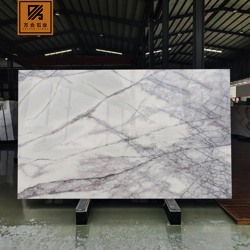 工厂定制白色石材香雪梅大理石台面背景墙置物柜方柱