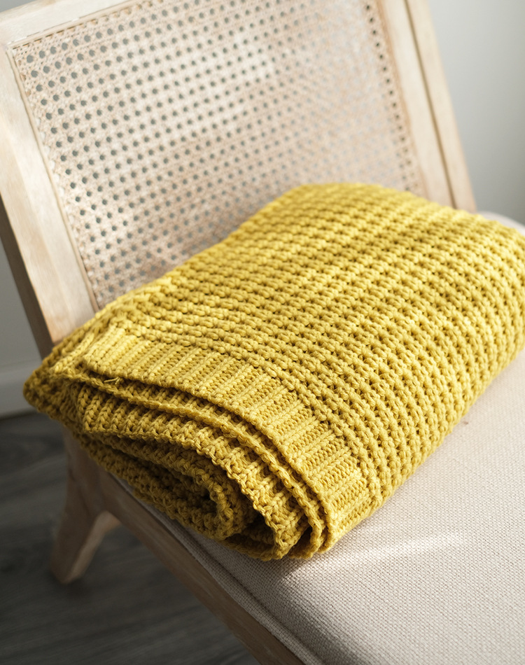 Autumn and Winter Knitting Sofa Decorative Blanket Nordic Style Ginger Blanket Single Casual Blanket New Bed & Breakfast Towel Decoration