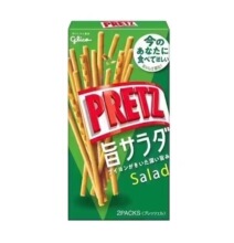 日本进口膨化网红小零食格力高PRETZ百力滋黄油沙拉味饼干棒条