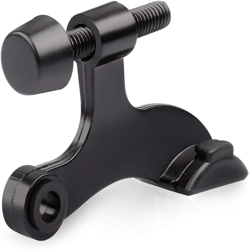 铰链销黑色门挡可调节豪华重型门挡 2-1/2"x1-3/4"带黑色橡胶