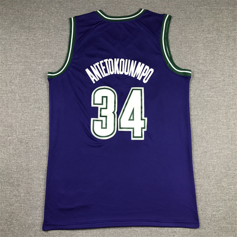 2023新赛季球衣 bucks雄鹿#34字母哥刺绣篮球服milwaukee jersey