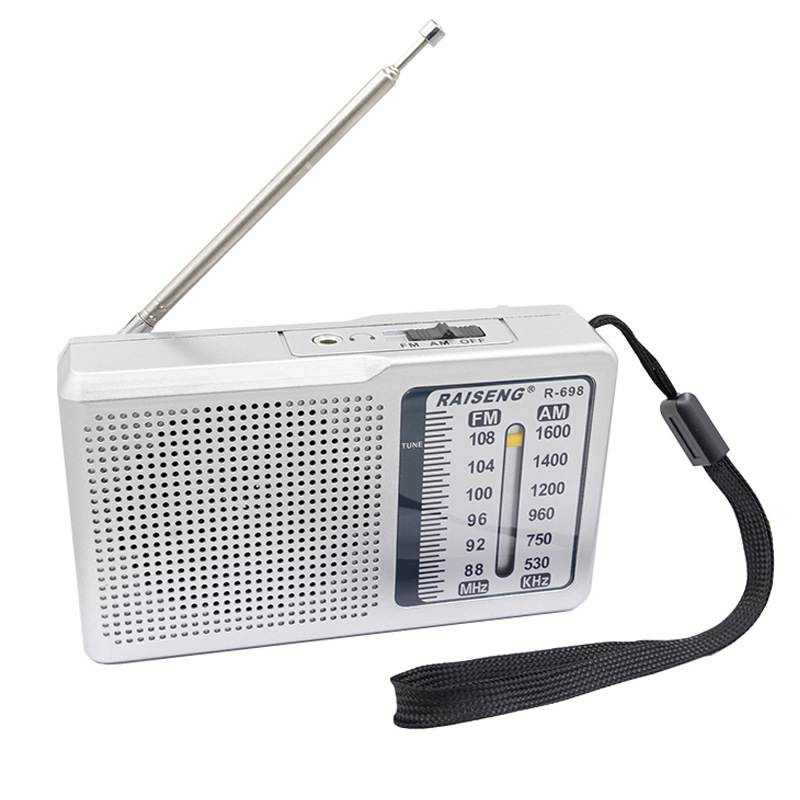 Retro Pointer Radio FM/AM FM Radio Two-Band Portable Old Radio Dry Battery