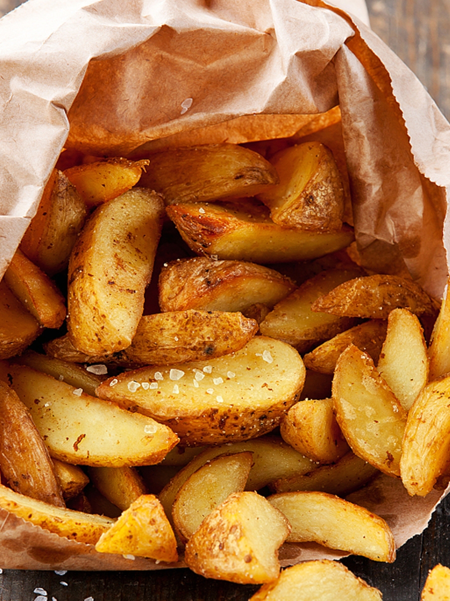 雪川麦肯原味薯角商用冷冻免邮油炸半成品西餐带皮厚切脆薯条4斤