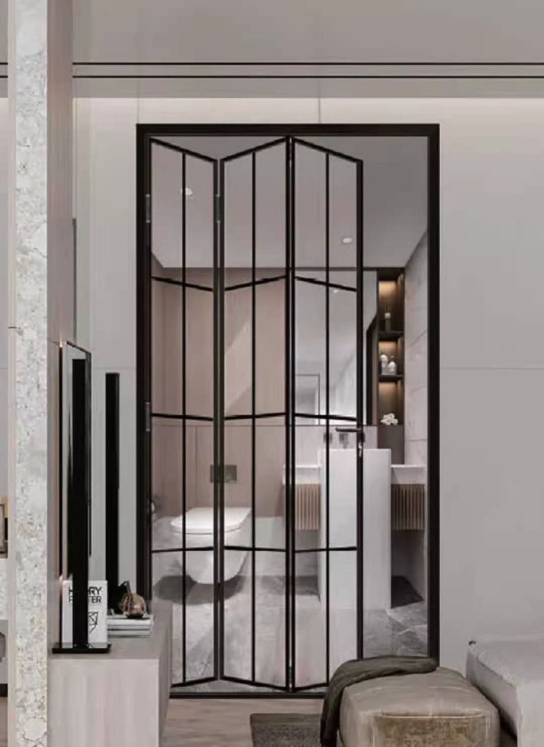 折叠门移门钢化铝合金厨房卫生间阳台客厅隔断玻璃门推拉包邮