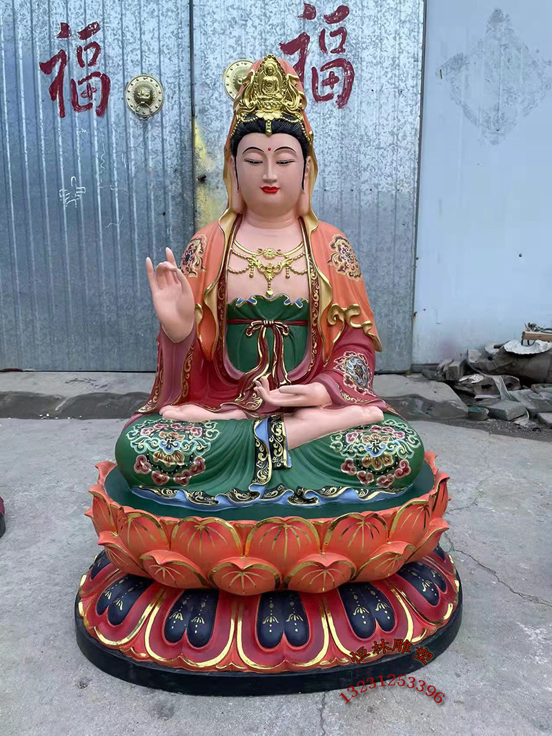 观音菩萨佛像纯铜铸造大型寺庙黄铜一米八观音大士 慈航真人铜像