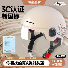 新国标3C头盔电动车四季通用摩托车头盔电瓶车冬季女士夏季半盔