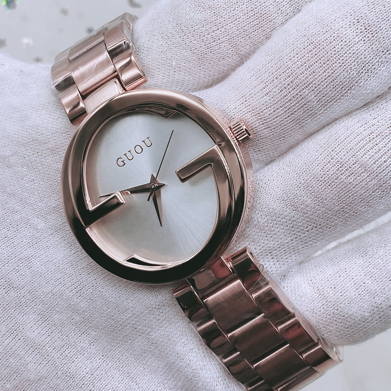 古欧guou钢带手表女简约大方钢带手表潮流复古女士手表 厂家直销