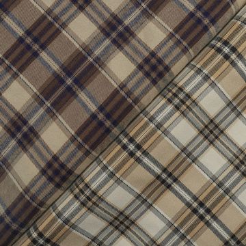 新品涤纶英伦风驼色格子服装面料春秋风衣裤子小外套西服休闲布料