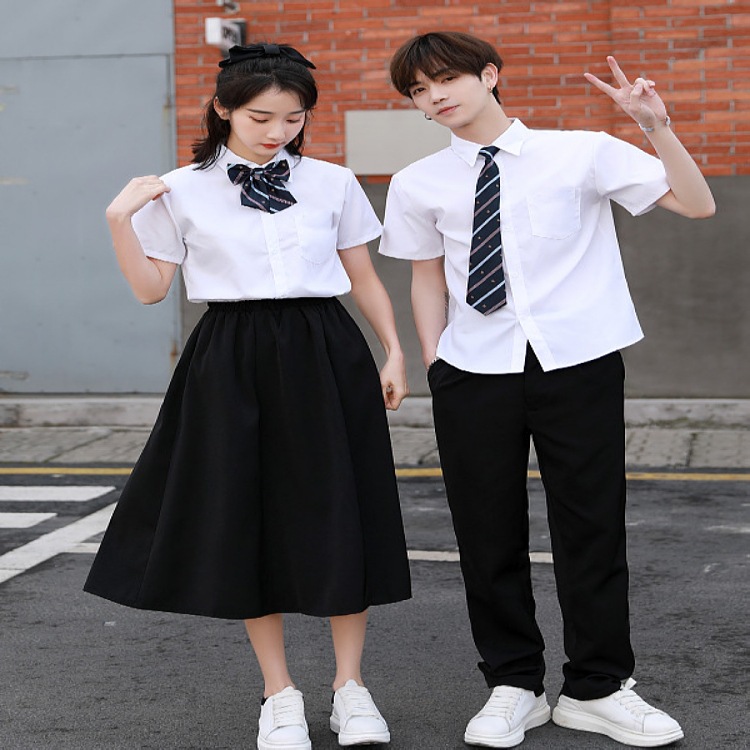 夏季毕业照服装班服学院风高中初中学生合唱团演出服套装诗歌朗诵