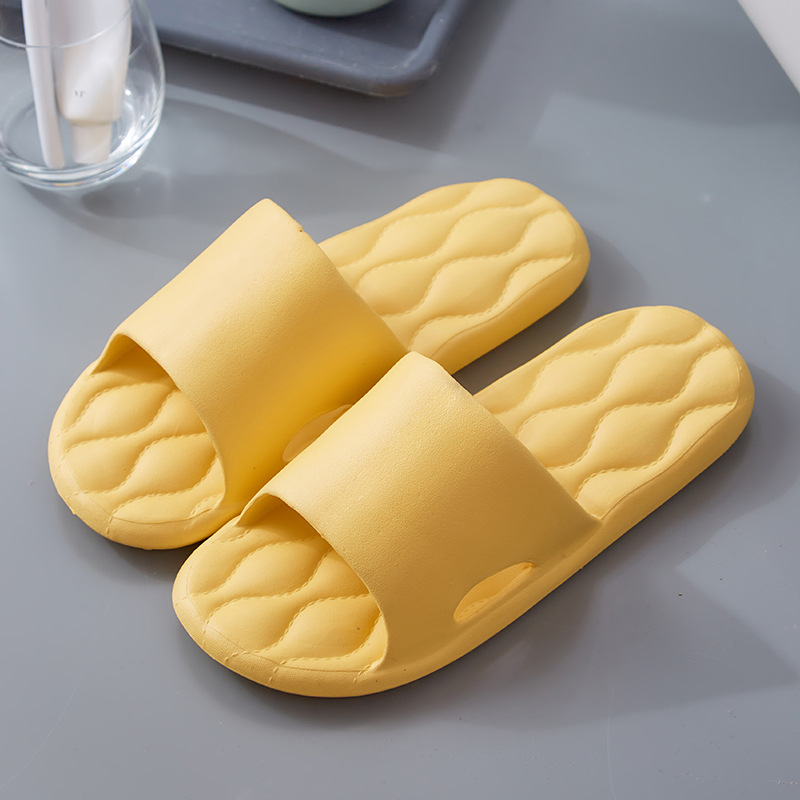 Slip-on Slippers for Women Summer Indoor Home Home Couple Non-Slip Bathroom Bath Sandals Men's Home Summer