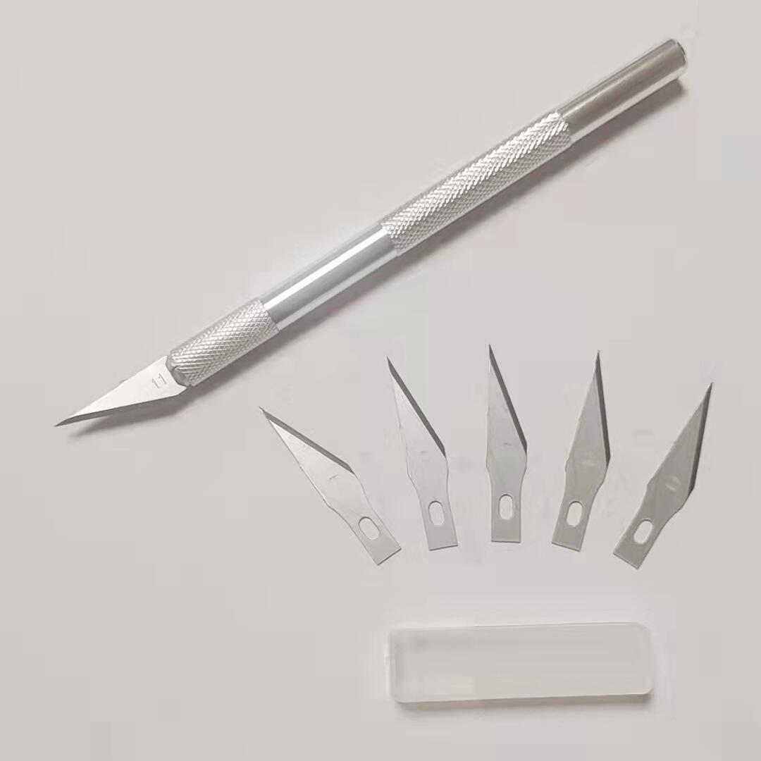 铝杆刀opp袋 1个刀片铝杆美工刀手机贴膜刻刀模型制作工具雕刻刀