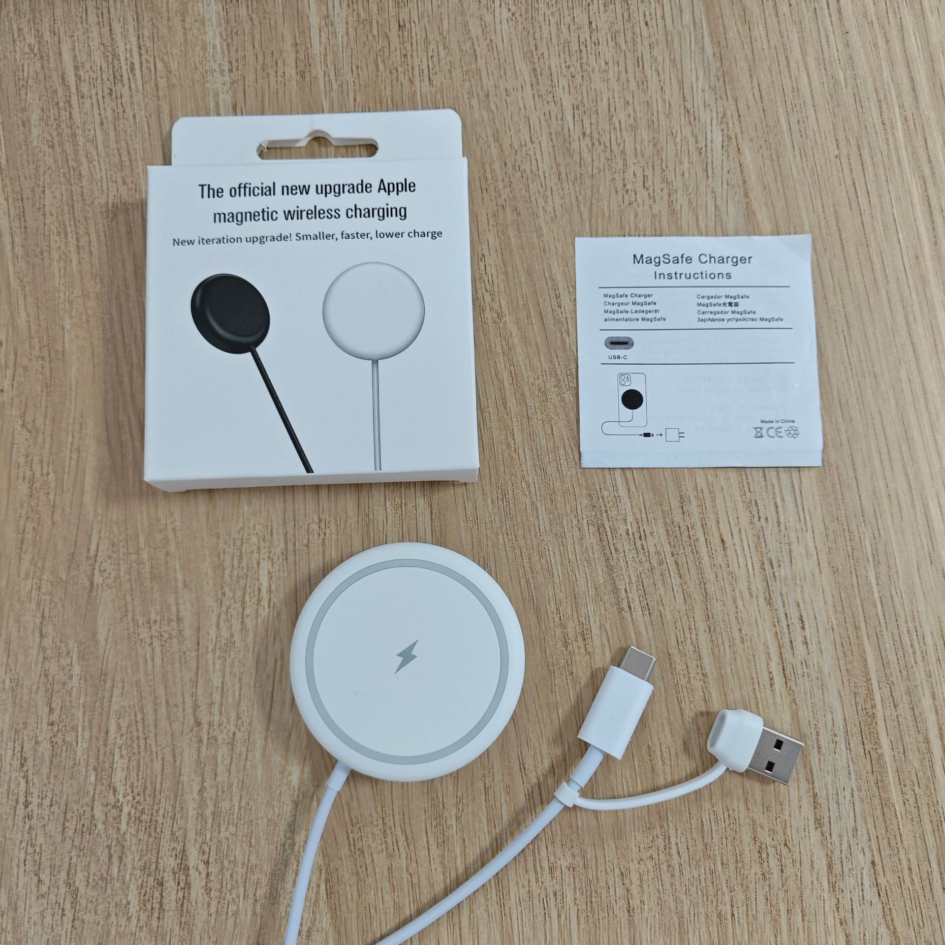 三合一无线充电底座手机充电器100w磁吸充电支架这次无线充快充头