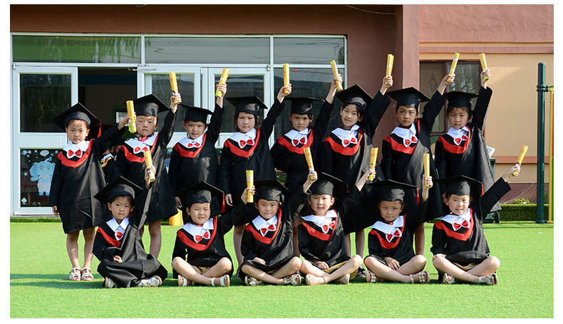 儿童博士服幼儿园毕业照服装小学生学士服博士帽摄影服装