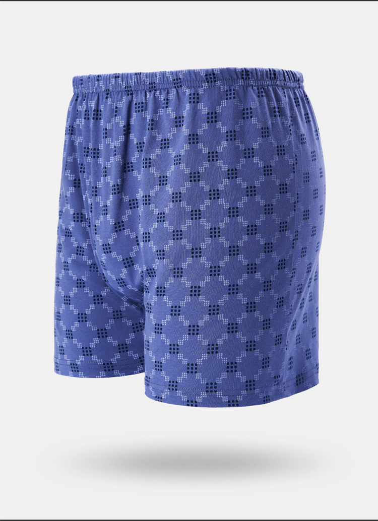 中老年男士纯棉平角裤爸爸老人四角短裤夏季薄款爷爷老式内裤男