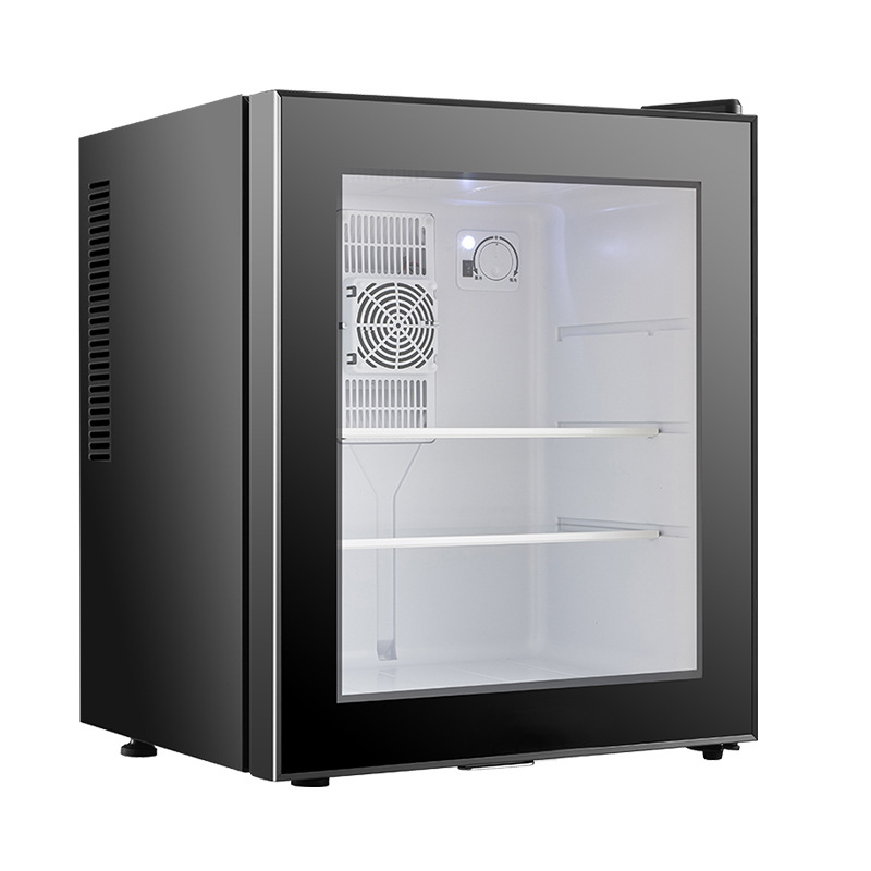 酒店家用小冰箱冰柜批发冷藏展示柜双层玻璃门40升静音无振动