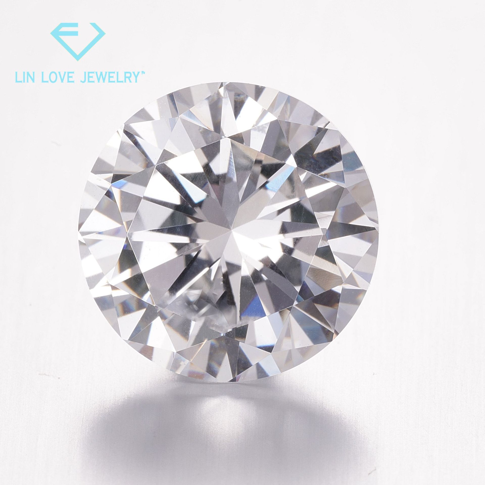 d色超白 正品圆形莫桑钻莫桑石克拉裸钻 圆形八心八箭3ex切割vvs1