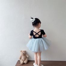女童连衣裙2024夏装新款儿童气质可爱短袖宝宝甜美网纱蓬蓬公主裙